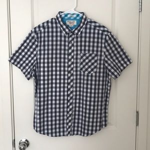 BRAND NEW Men’s Penguin blue & white gingham shirt